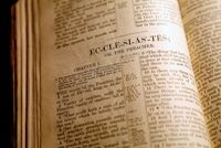 Photo of a Bible open to the book of Ecclesiastes