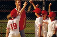 Enthusiastic young baseball players