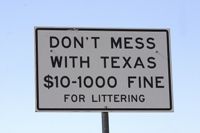Don't Mess With Texas antilittering sign