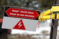 Danger electric shock sign