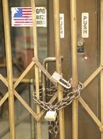 God Bless America sign on padlocked store. Are America's best days in the past?