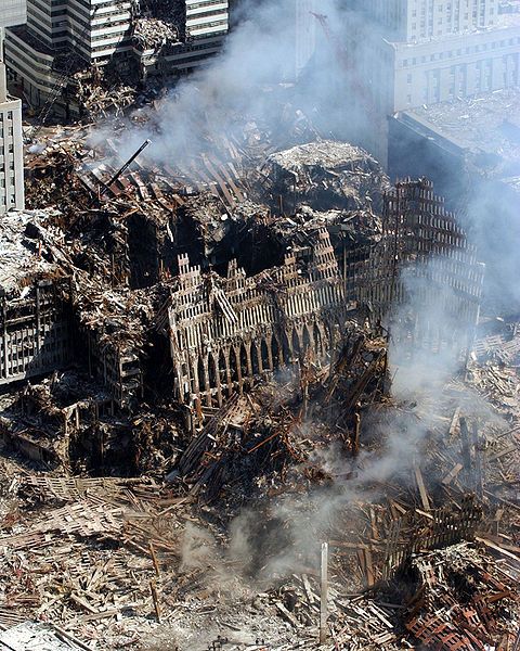 After the towers fell, Ground Zero photo by a U.S. Navy photographer