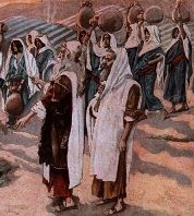 Illustration of thirsty Israelites looking for water