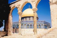 Dome of the Rock on the Temple Mount in Jerusalem, center of Middle East conflict