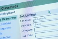Unemployed, searching classified job listings