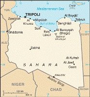 Libya map from CIA World Factbook