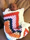 Mrs. Sullivan made this blanket for Dee Kilough's daughter, and it has now been passed on to her granddaughter!