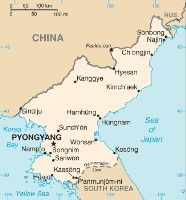 Map of North Korea (from CIA World Factbook)