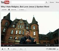 Why I Hate Religion, But Love Jesus YouTube screen capture