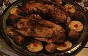 The end result of all the hard work would be roasted chicken.