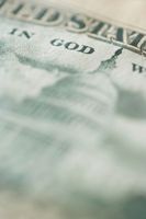 U.S. dollar bill focusing on the words
