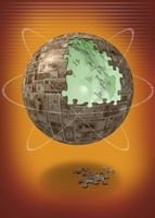 Jigsaw puzzle globe