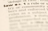 Photo of the definition of law in a dictionary.
