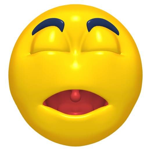 Snoring smiley face graphic