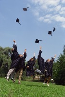 Out of School, graduation celebration photo